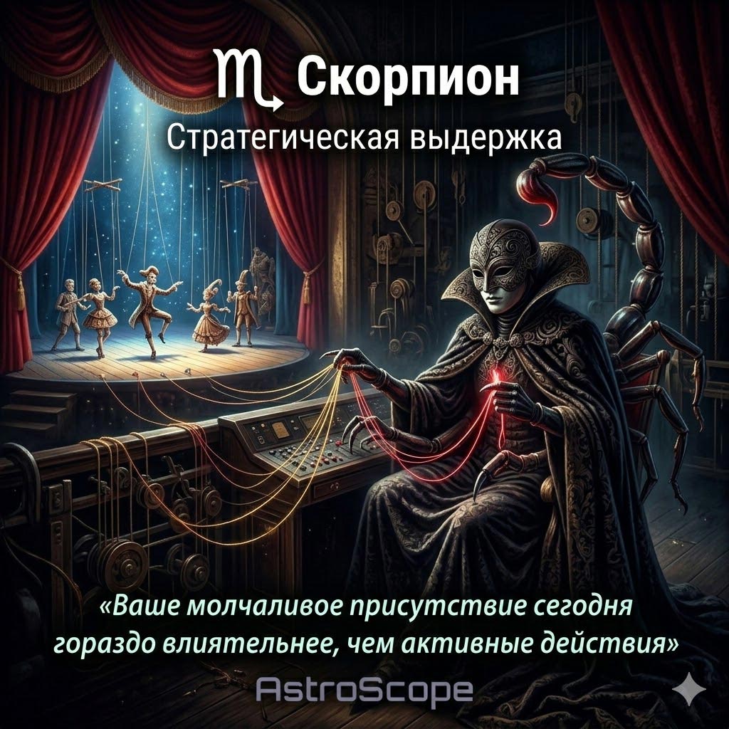 Гороскоп Скорпион на 9 марта: Стратегическая выдержка