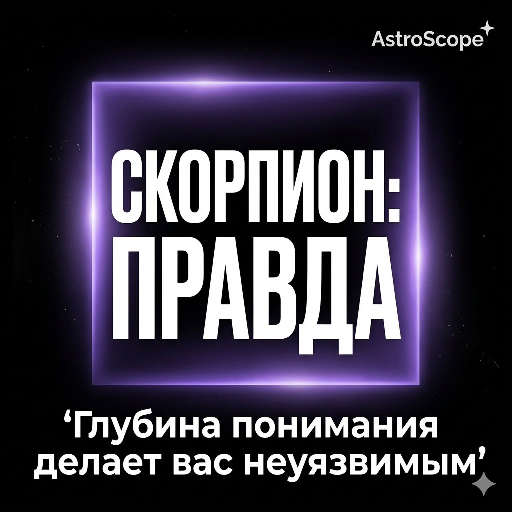 Скорпион 13 марта: Рентгеновское зрение и ваша невидимая власть