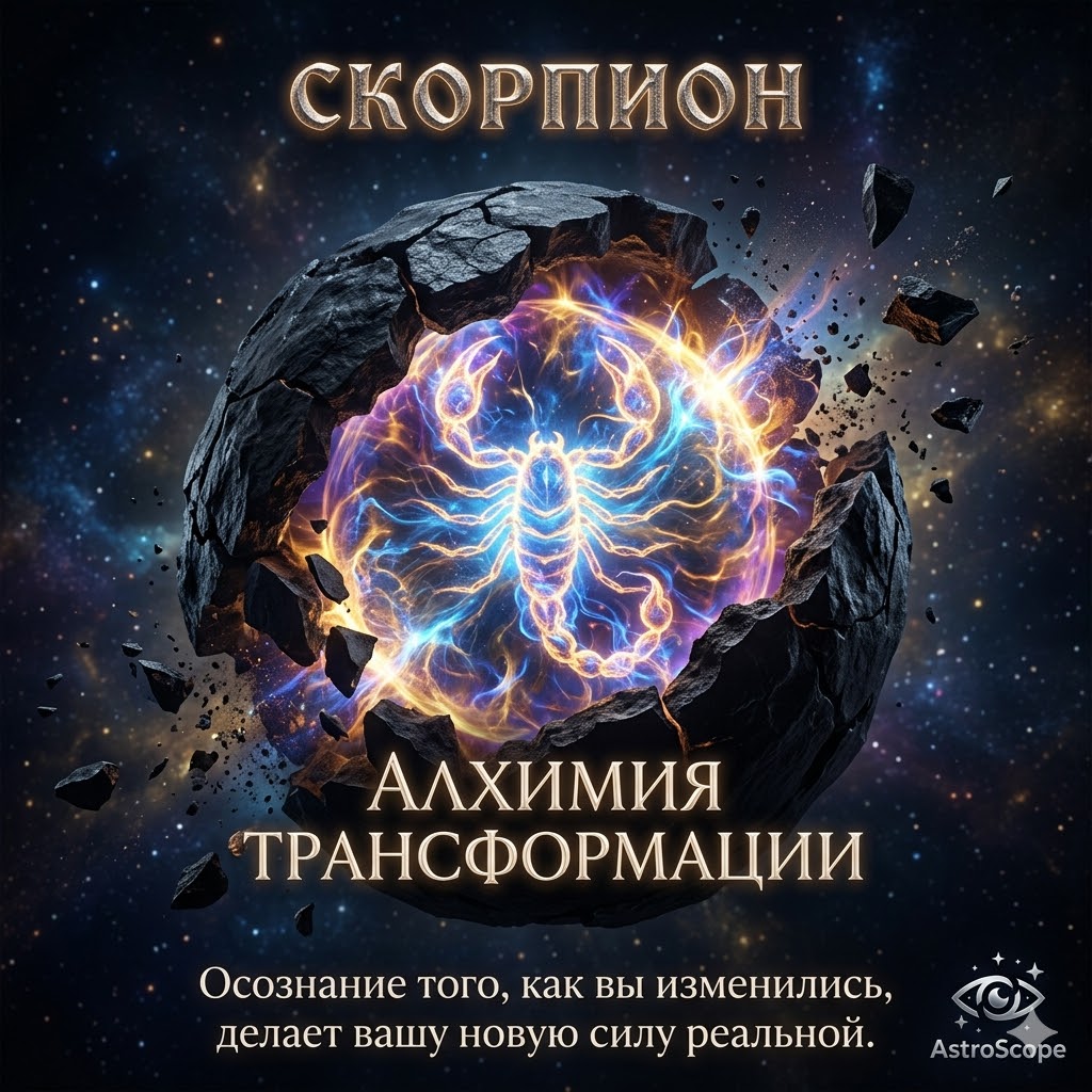 Скорпион 19 марта: Алхимия трансформации и кристаллизация новой личности
