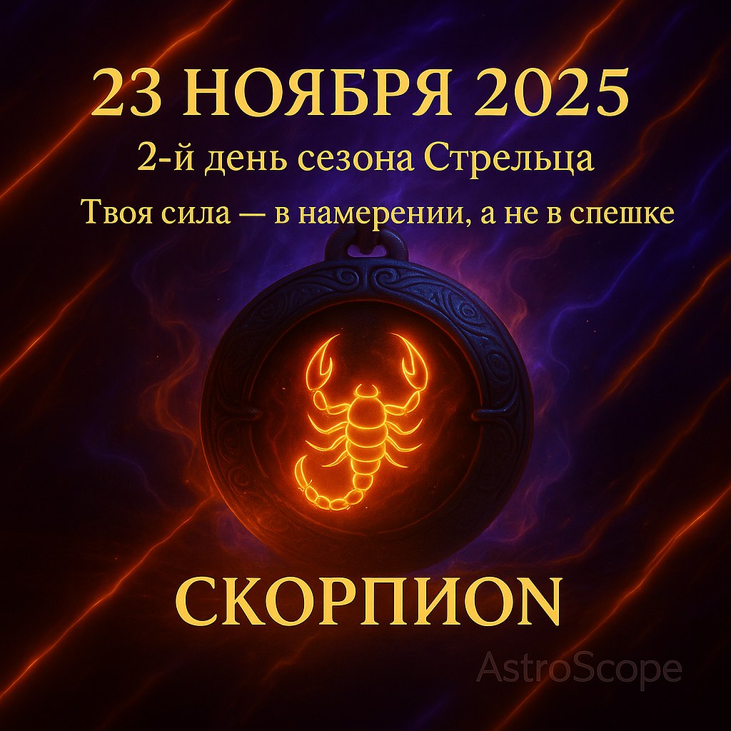 ♏ Скорпион 23 ноября 2025 — сила в намерении