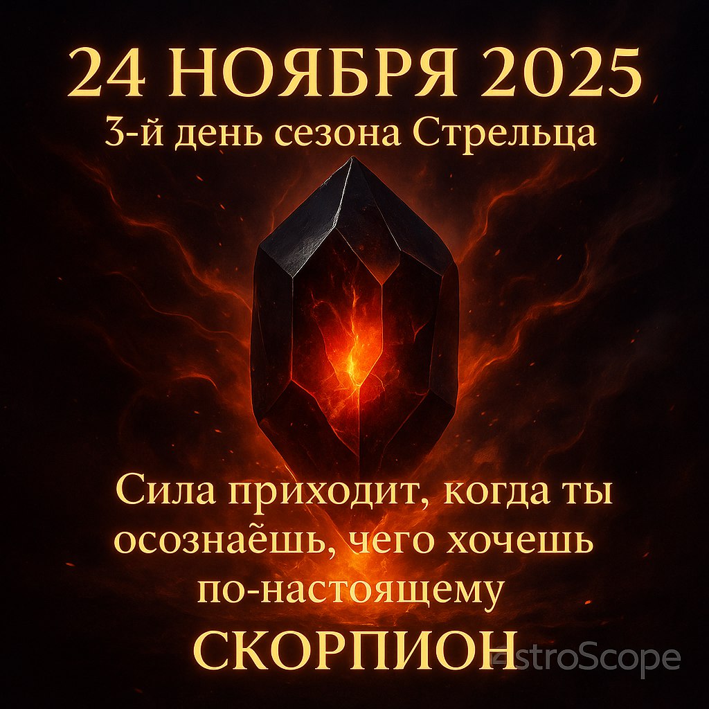 ♏ Скорпион 24 ноября 2025 — момент внутреннего пробуждения и осознания истинной цели
