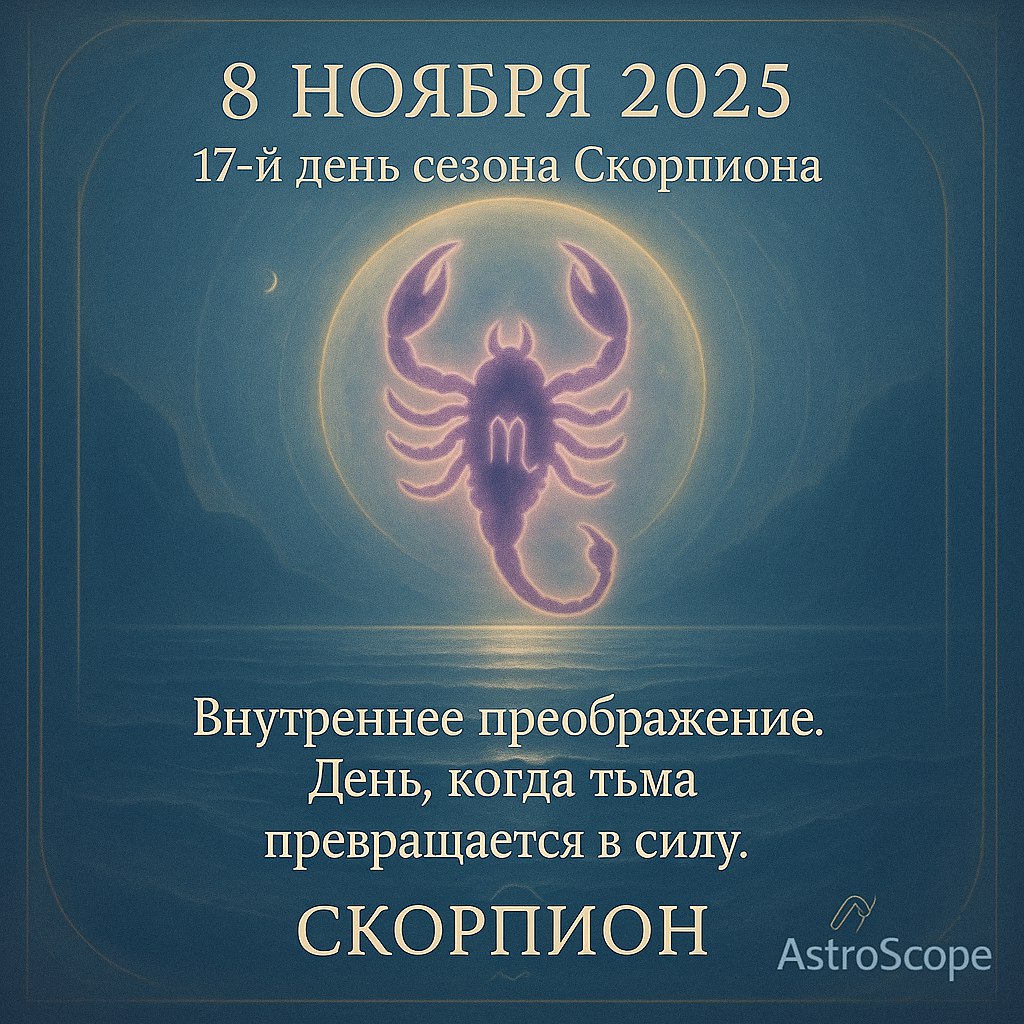 Преобрази тьму в силу — 17‑й день сезона Скорпиона