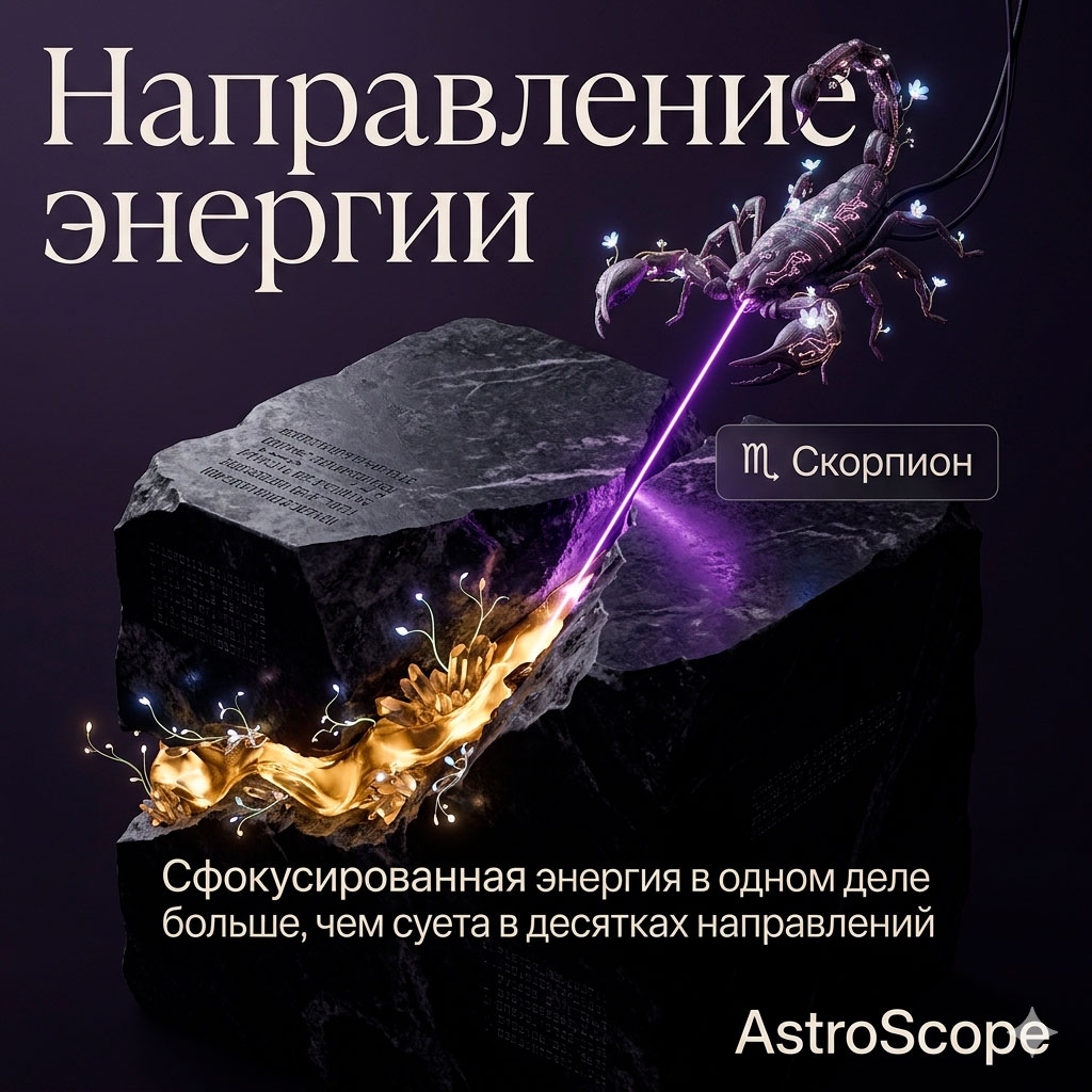 ♏ Скорпион, энергия 22 апреля: Направление энергии