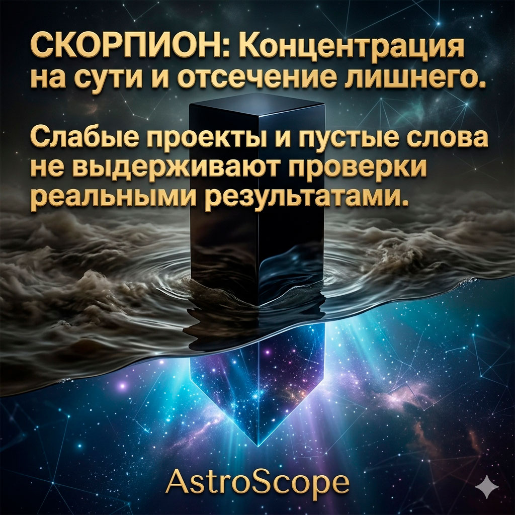 ♏ Скорпион, энергия 13 мая: Концентрация на сути и отсечение лишнего