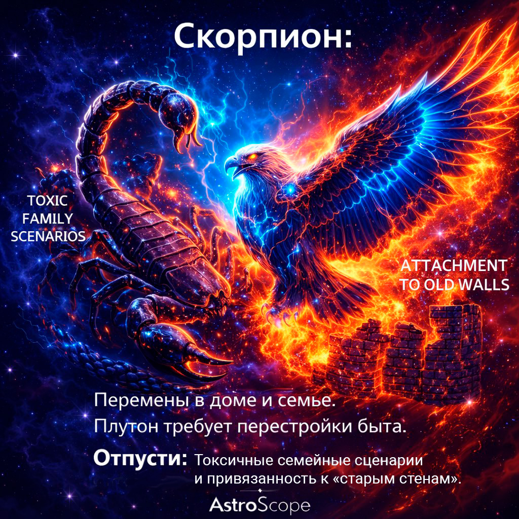 Скорпион: Смена фундамента и трансформация дома 2026