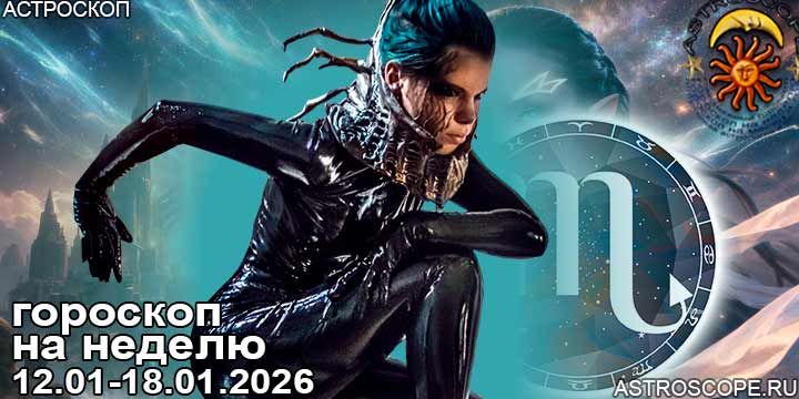 Скорпион и ваш гороскоп на неделю по аспектам периода с 12 января по 18 января 2026