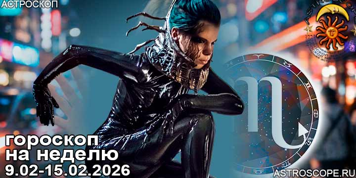 Скорпион и ваш гороскоп на неделю по аспектам периода с 9 февраля по 15 февраля 2026