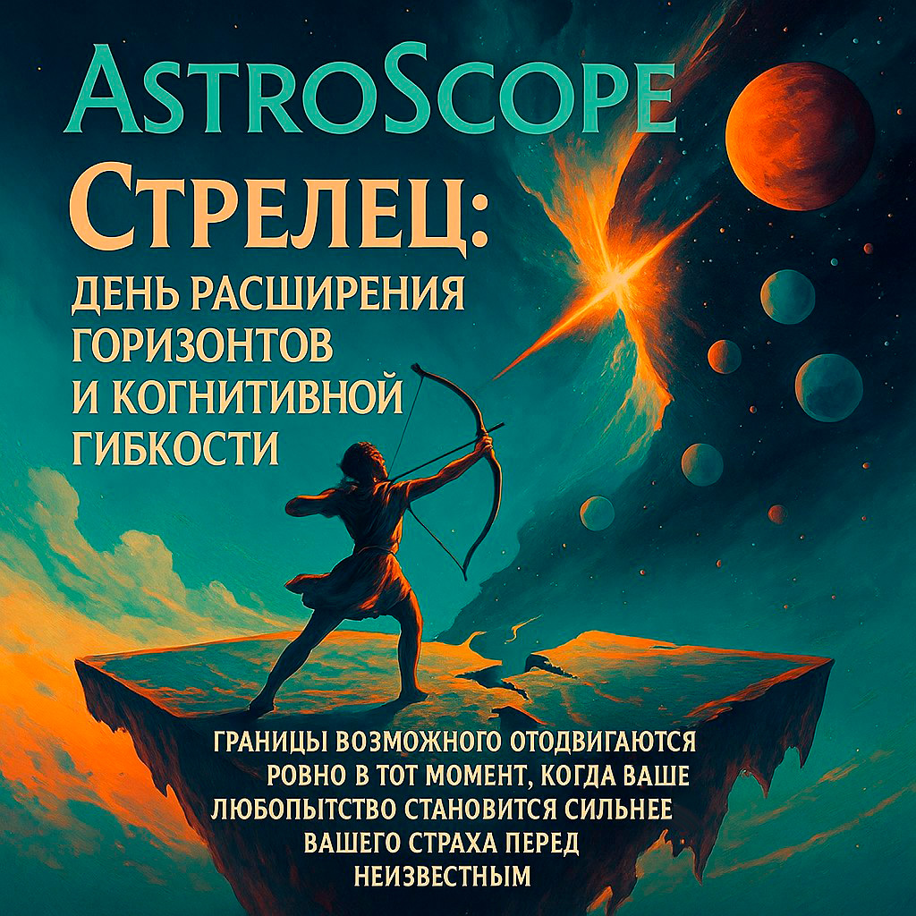 Лучник, пробивающий стрелой световую преграду, за которой виден новый космос — AstroScope