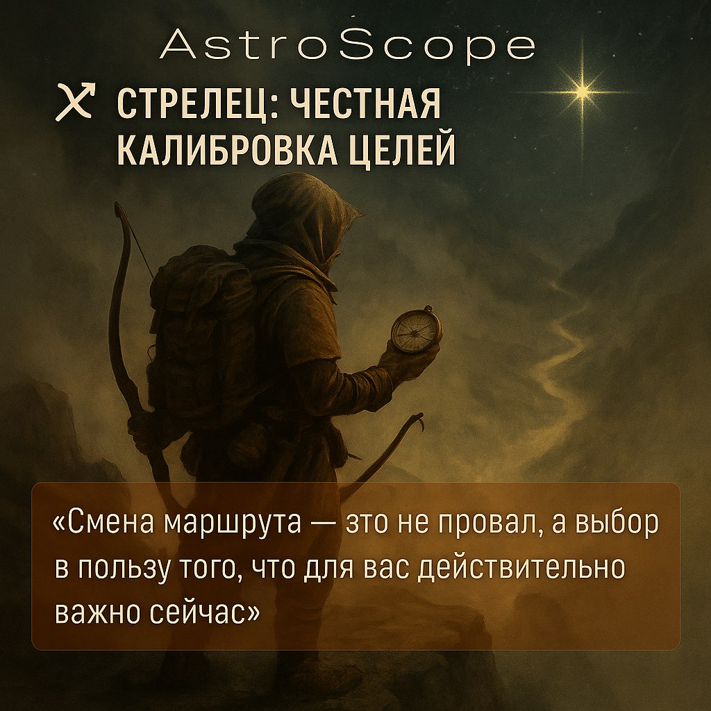 ♐ Стрелец: День честной калибровки целей Время перестать бежать туда, куда вам больше не нужно