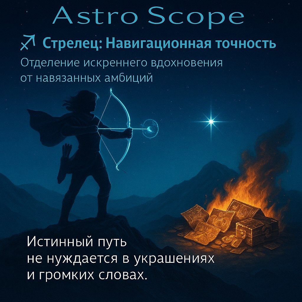 ♐ Стрелец: День навигационной точности Отделение искреннего вдохновения от навязанных амбиций