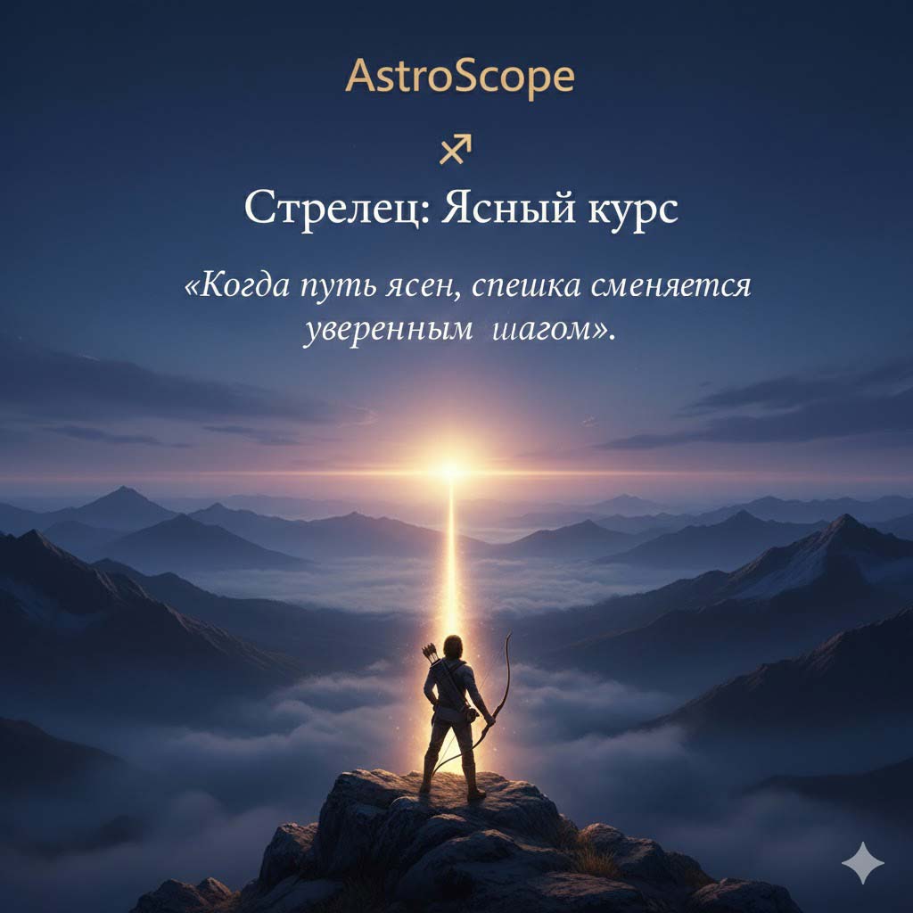♐ Стрелец: День, когда цель видна без бинокля