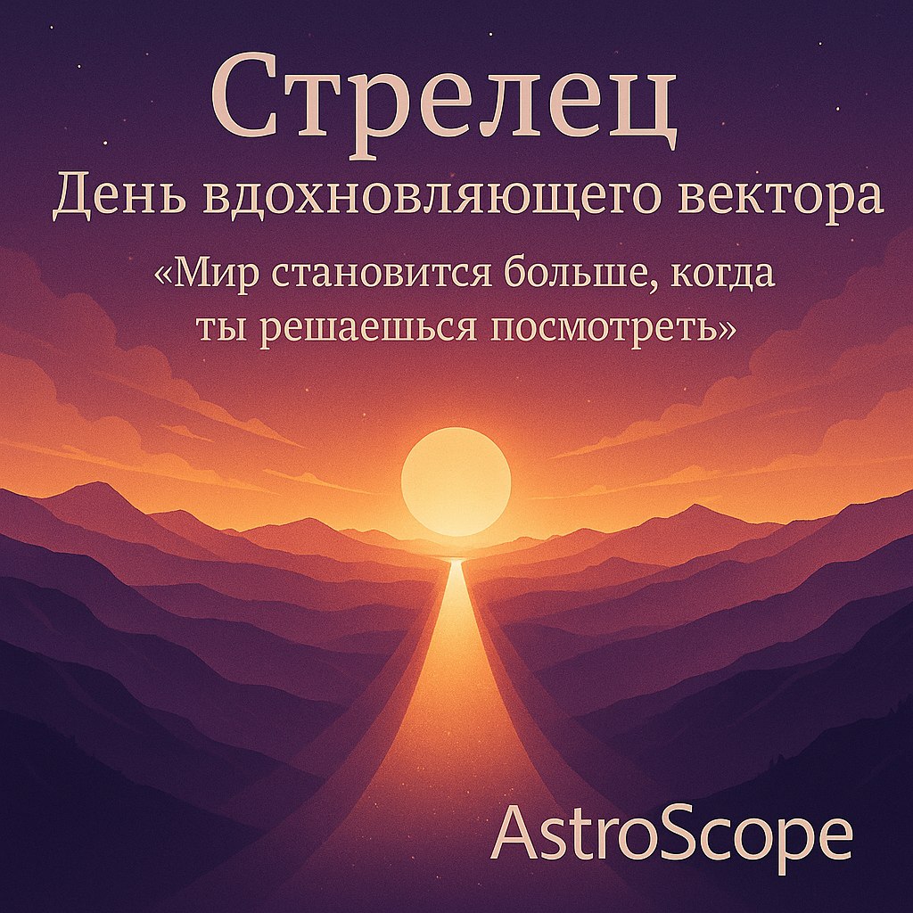 ♐ Стрелец: День «вдохновляющего вектора»