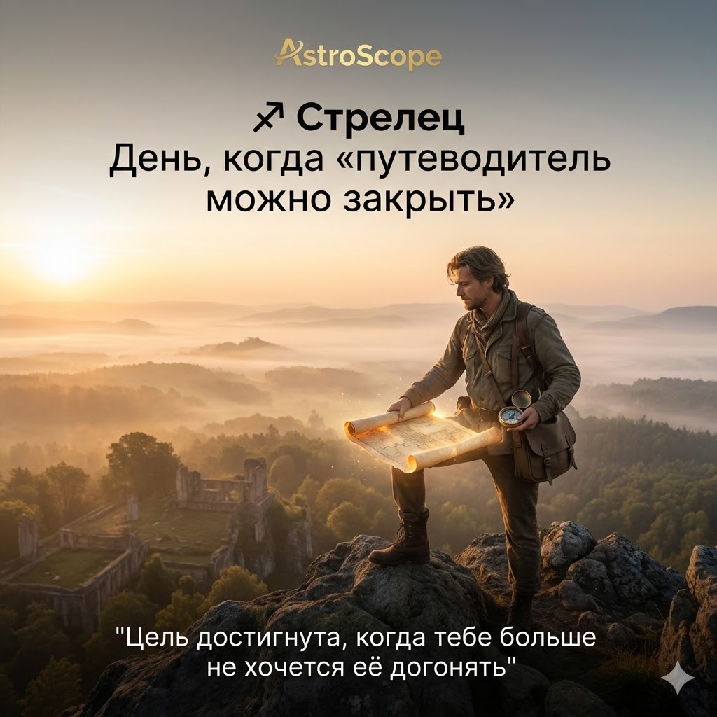 Стрелец 17 февраля: День, когда «путеводитель можно закрыть»