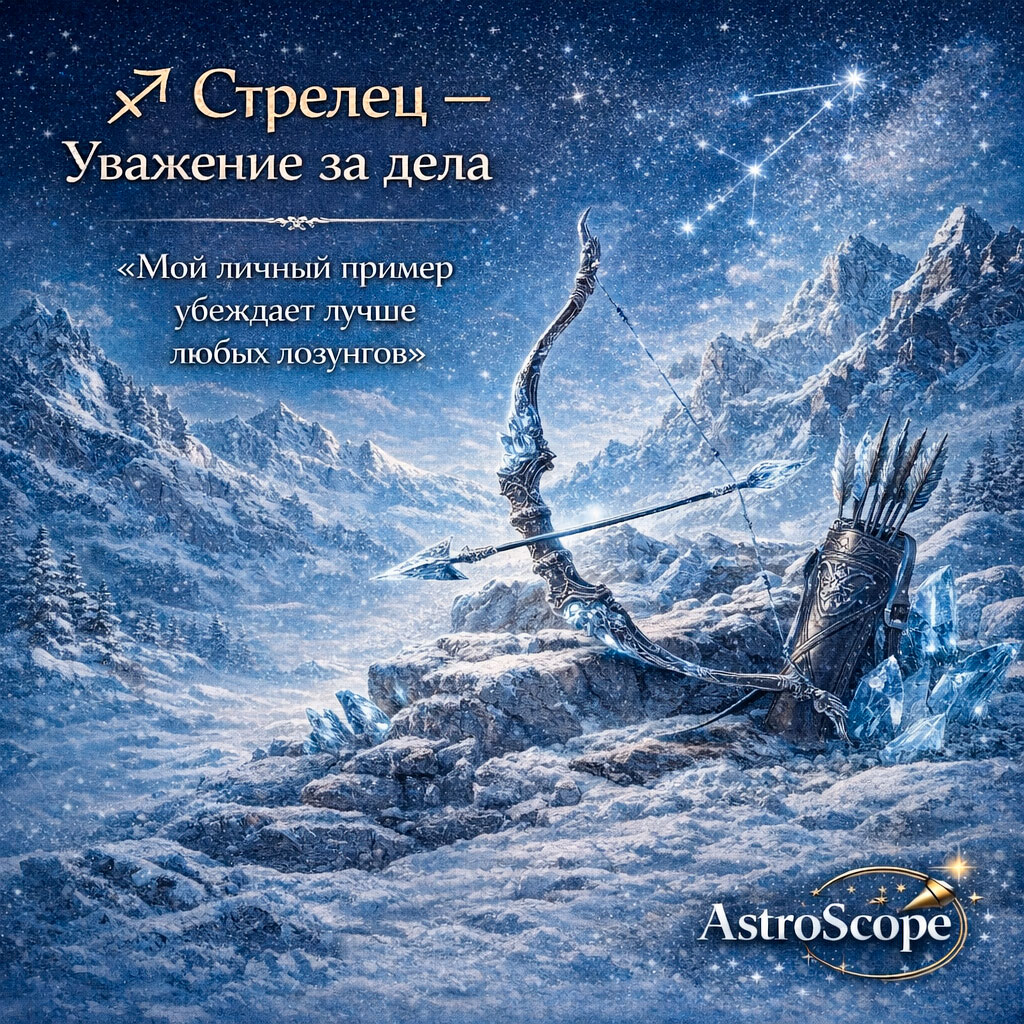 ♐️ Стрелец — Уважение за дела