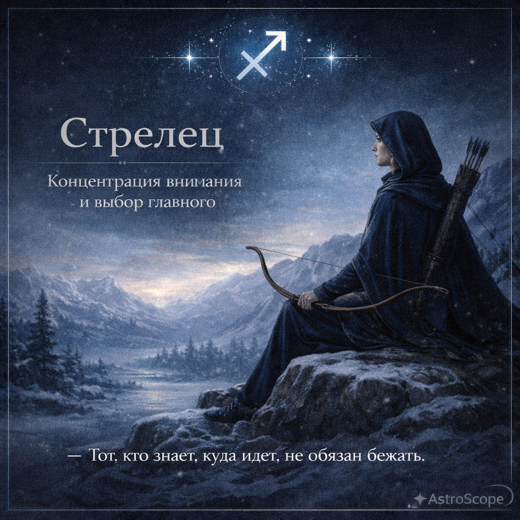 ♐ Стрелец — Концентрация внимания и выбор главного