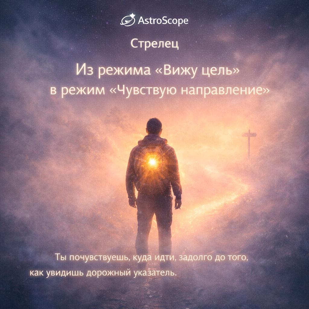 Прогноз для Стрельца на 22 февраля: Из режима «Вижу цель» в режим «Чувствую направление»