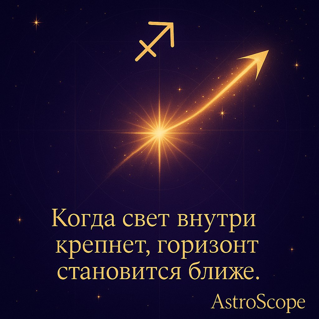 ♐ Стрелец — 1 декабря 2025 — Внутренний огонь, который ведёт дальше