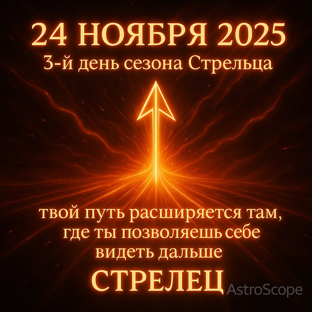 ♐ Стрелец 24 ноября 2025 — время видеть дальше и расширять горизонты