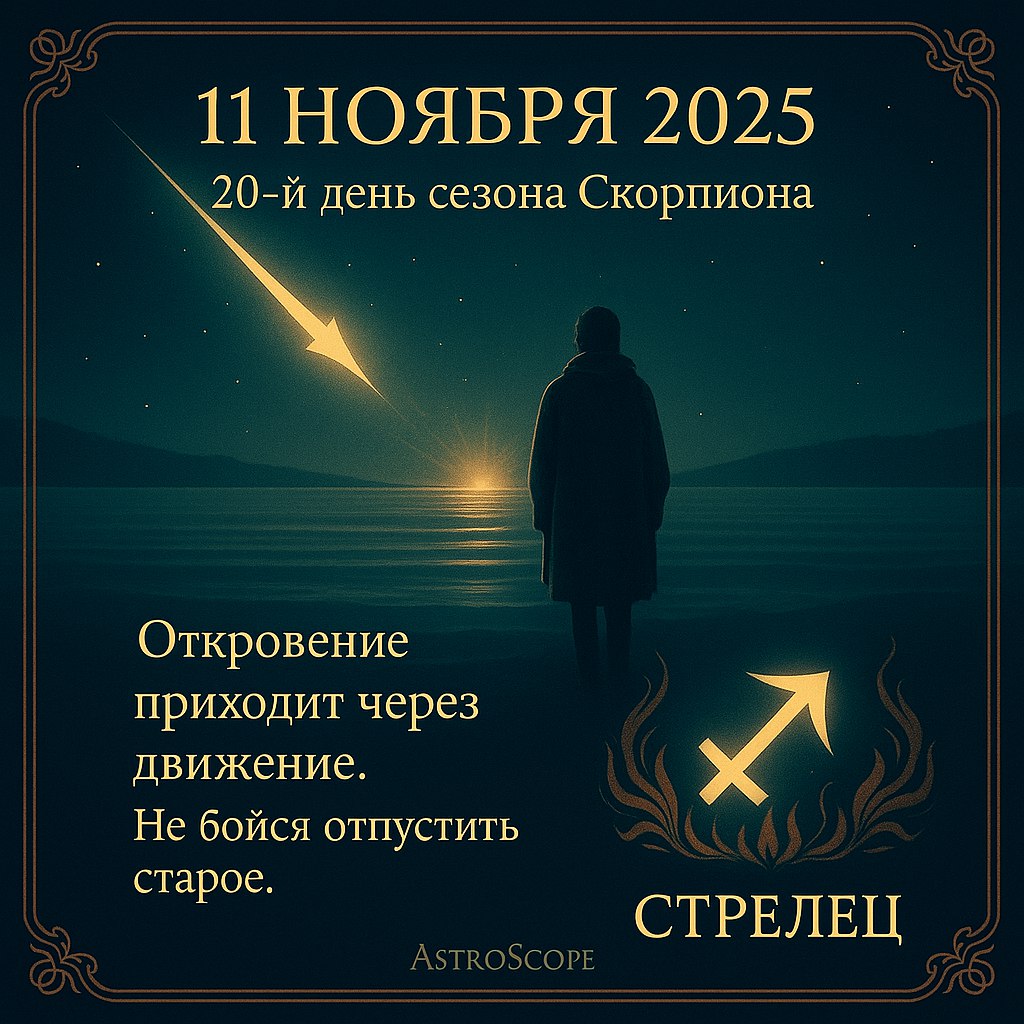 ♐ Стрелец 11 ноября 2025 — движение к новому горизонту
