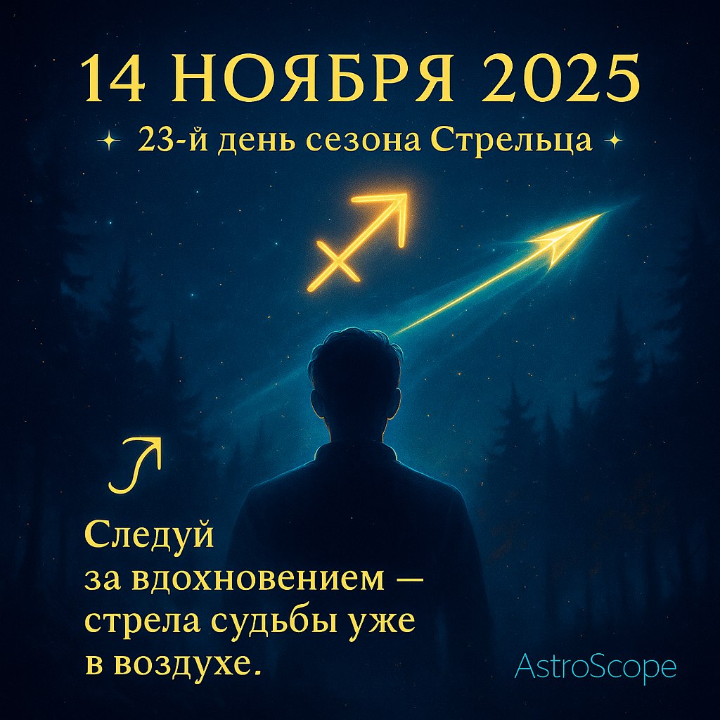 Стрелец 14 ноября 2025 — день цели и вдохновения