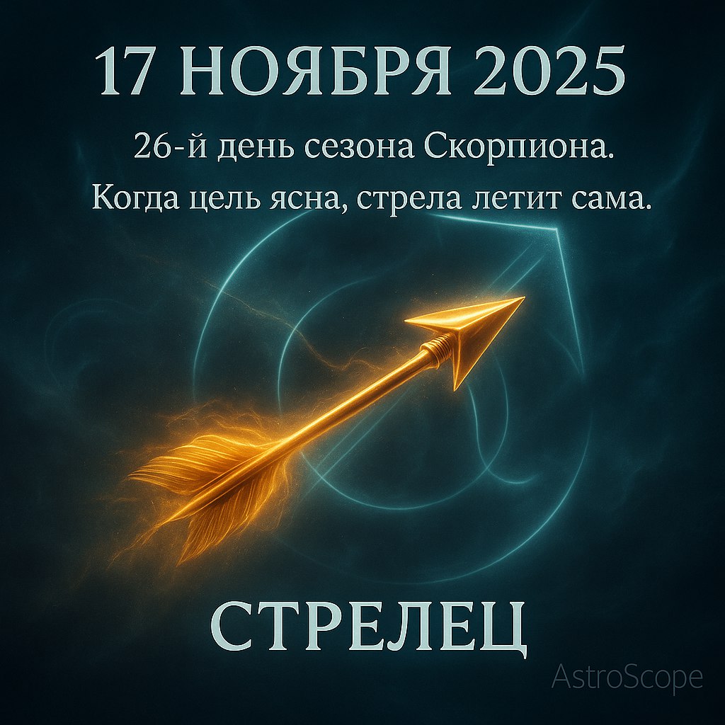 ♐ Стрелец 17 ноября 2025 — момент точности и внутреннего курса