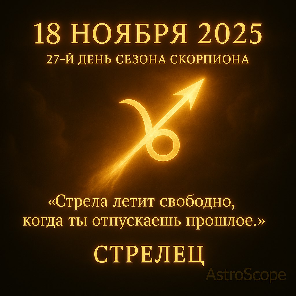♐ Стрелец 18 ноября 2025 — Время отпустить и взлететь