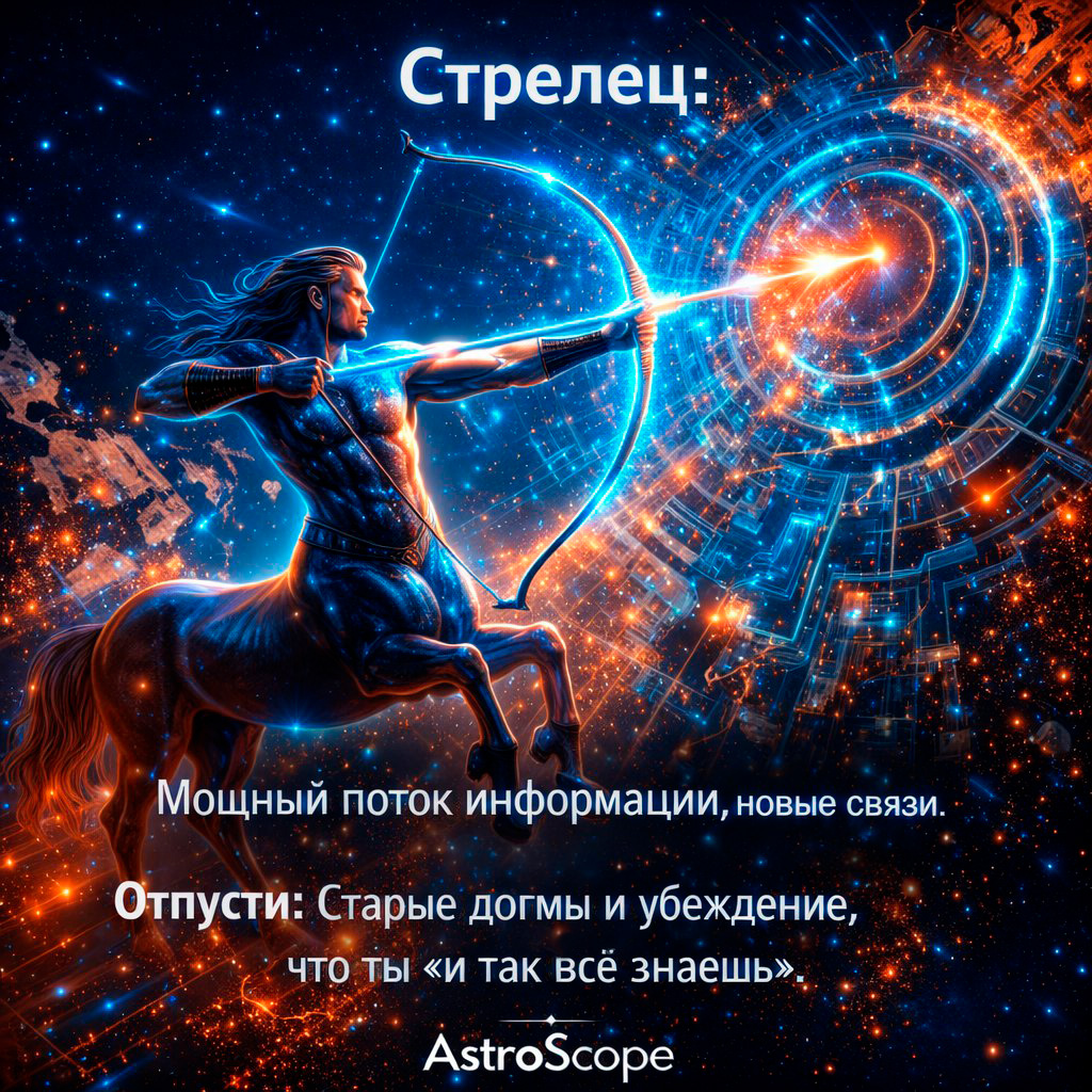 Стрелец: Информационный взрыв и новые связи 2026