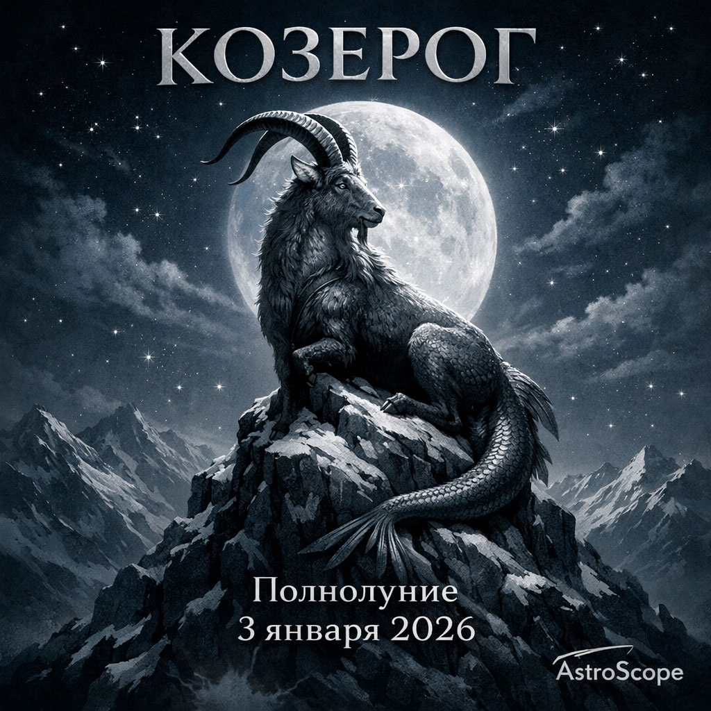 ♑ КОЗЕРОГ Полнолуние 3 января 2026 — власть тишины и внутреннего авторитета