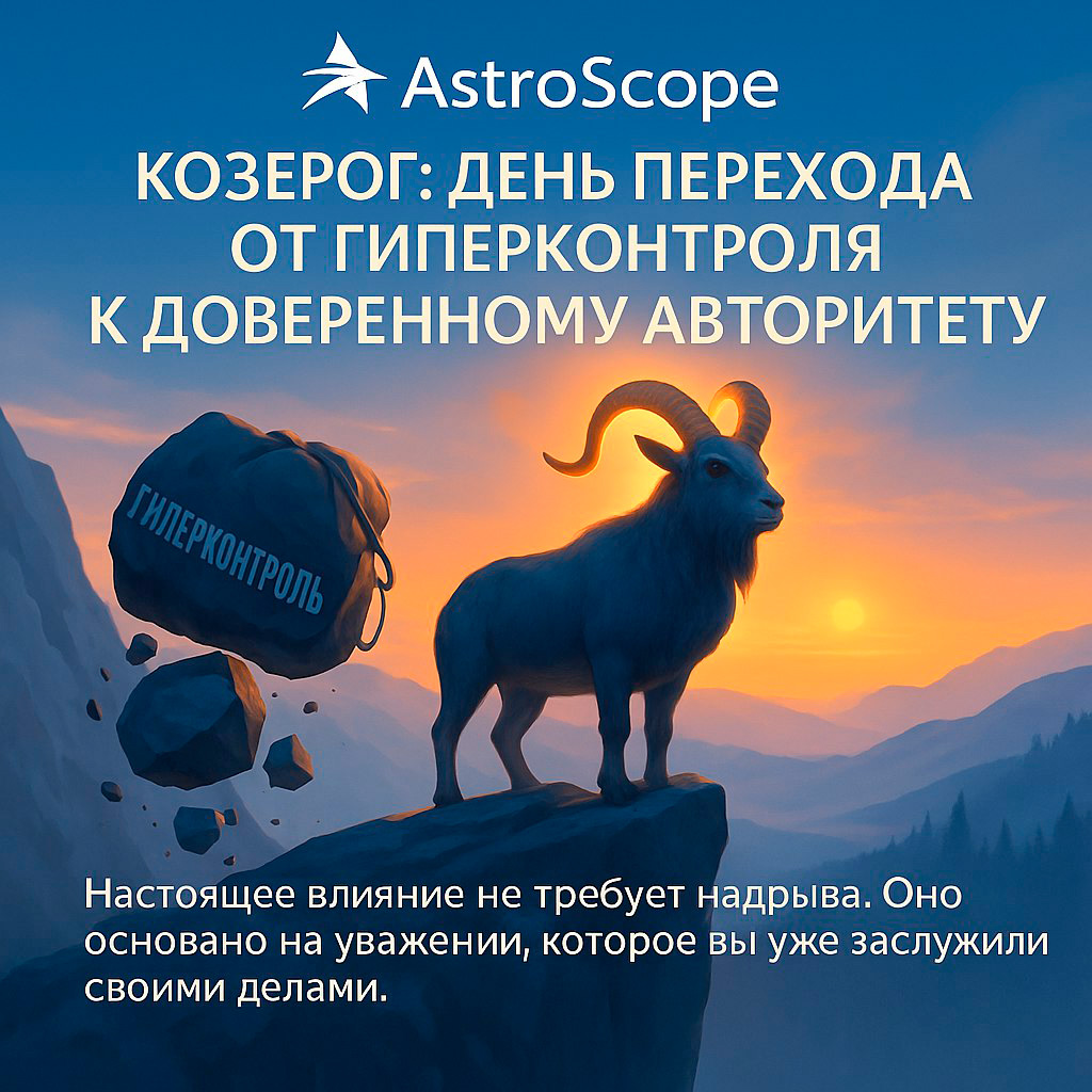 Мудрый козерог на вершине, оставляющий тяжелую ношу ради чистого обзора — AstroScope