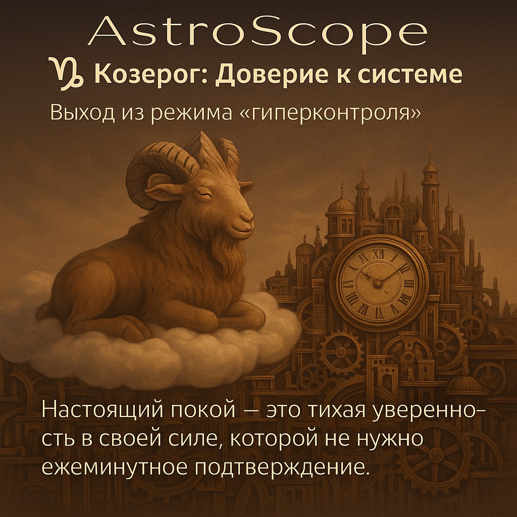 ♑ Козерог: День доверия к системе Выход из режима «гиперконтроля»