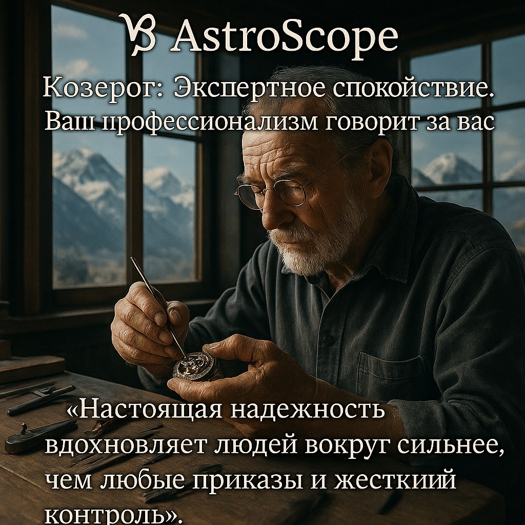 ♑️ Козерог: 28 января — день экспертного спокойствия Ваш профессионализм говорит за вас
