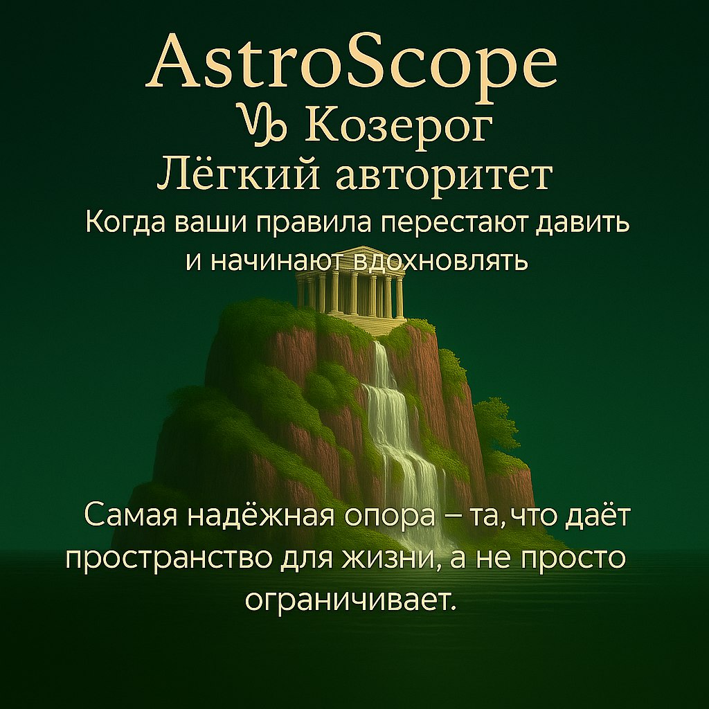 ♑️ Козерог: когда ваши правила перестают давить и начинают вдохновлять