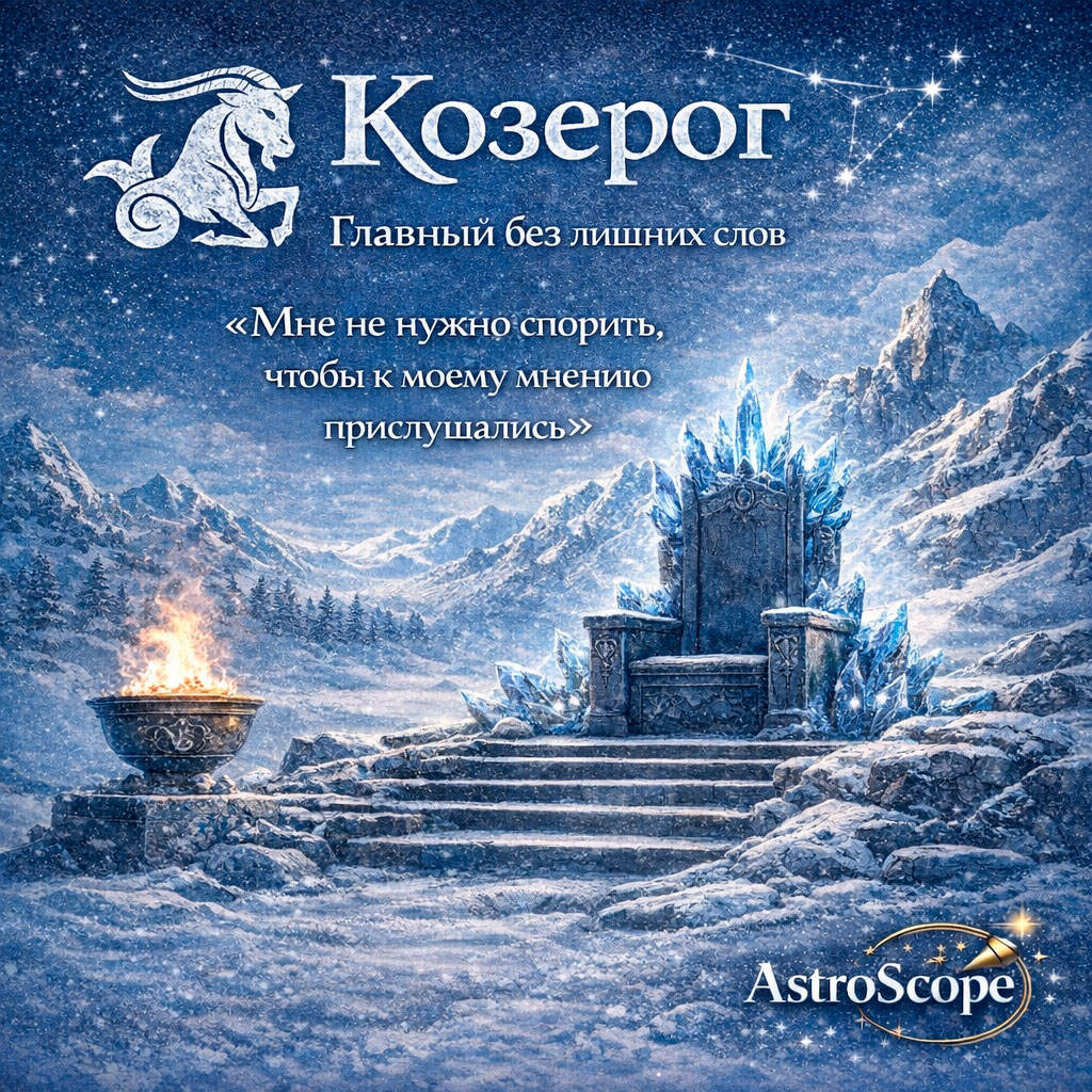 ♑️ Козерог — Главный без лишних слов
