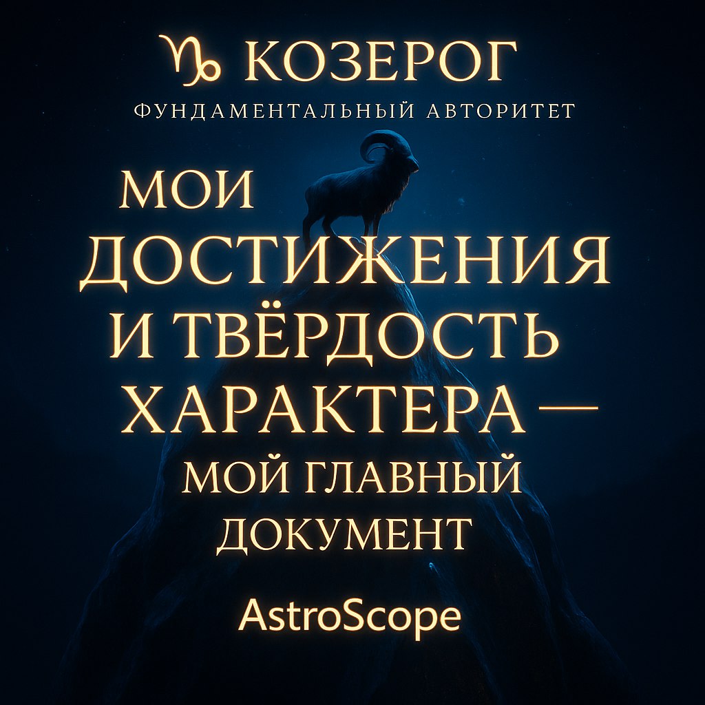 ♑ Козерог — Фундаментальный авторитет