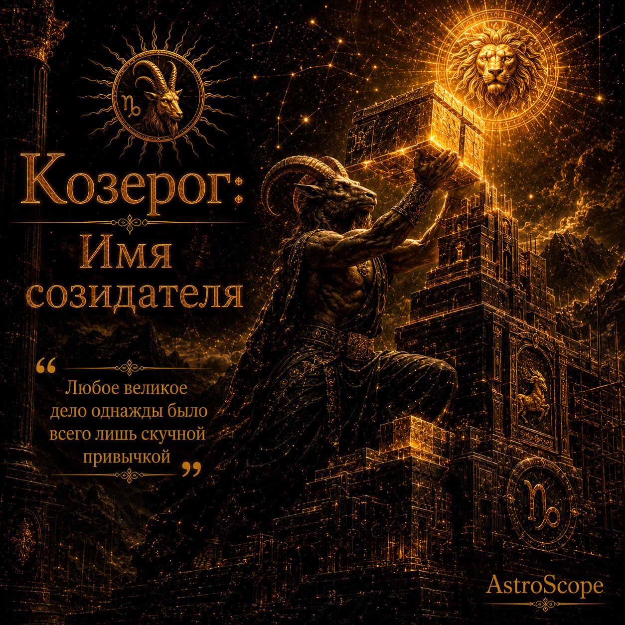 ♑ Козерог, энергия 27 июля: Имя созидателя