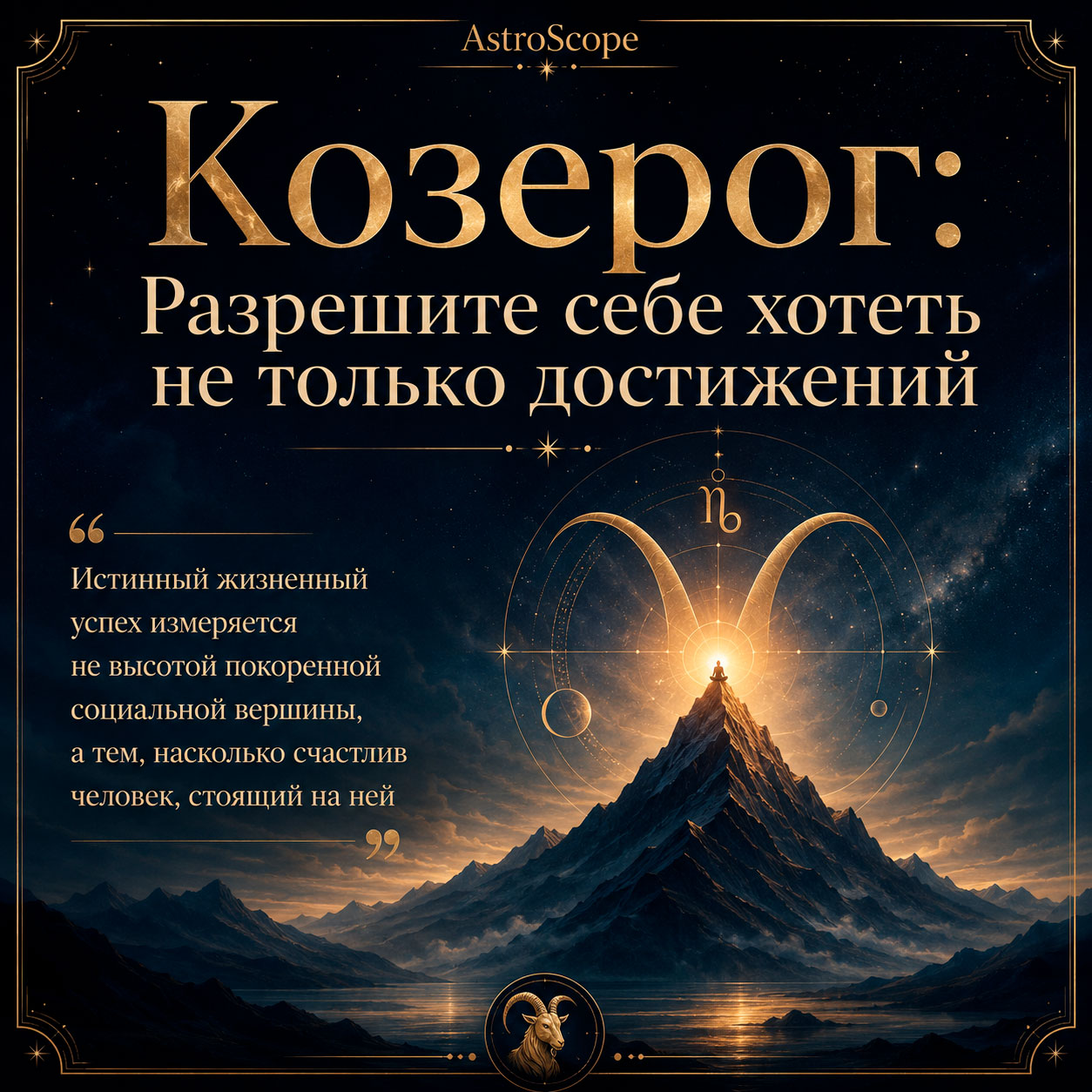 ♑ Козерог, энергия 2 августа: Разрешите себе хотеть не только достижений