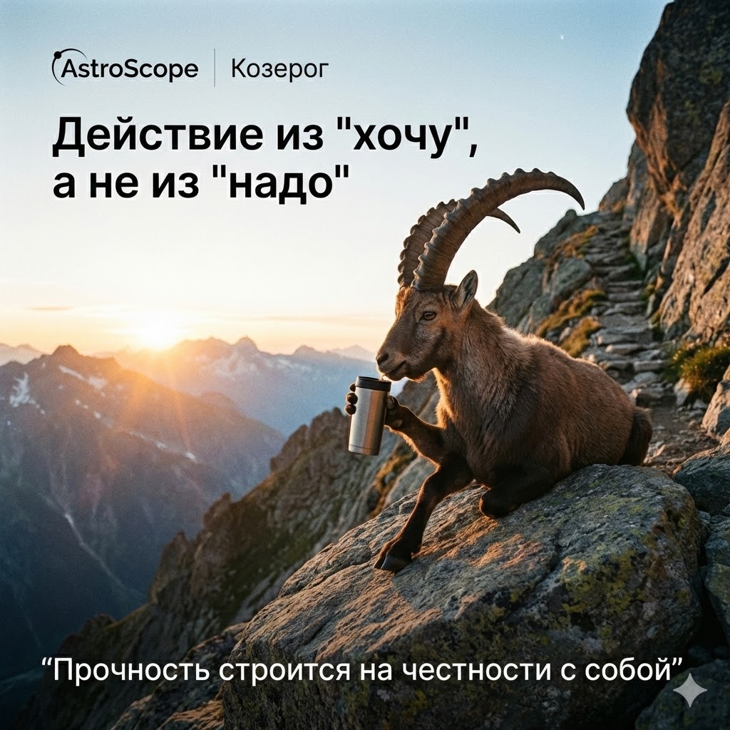 Козерог: Почему сегодня ваше «хочу» важнее любого «надо»
