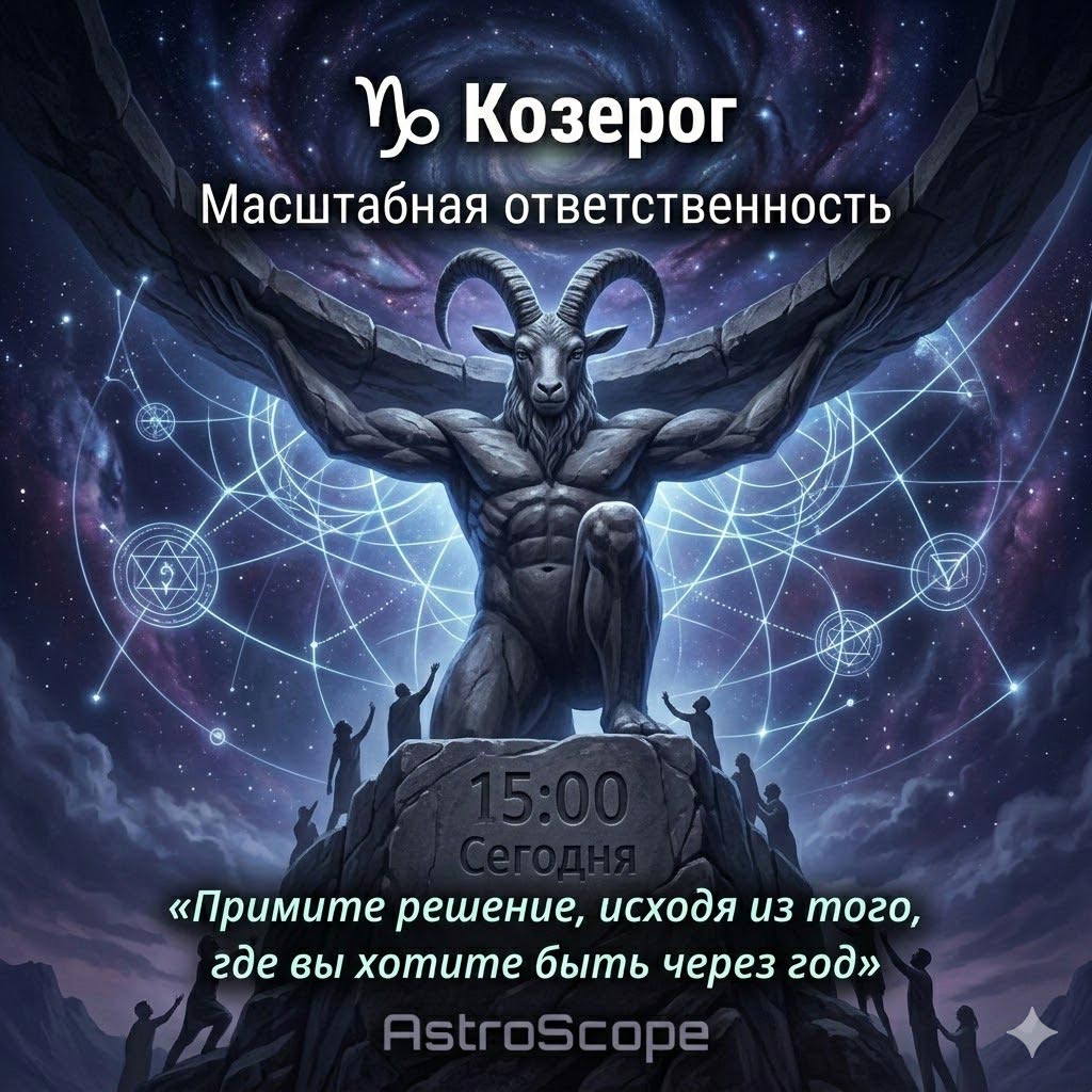 Гороскоп Козерог на 9 марта: Масштабная ответственность
