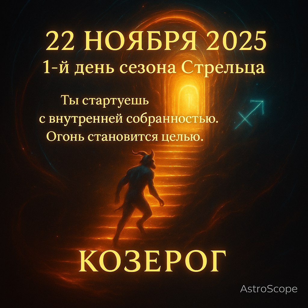 Козерог 22 ноября 2025 — шаг в свет новой цели