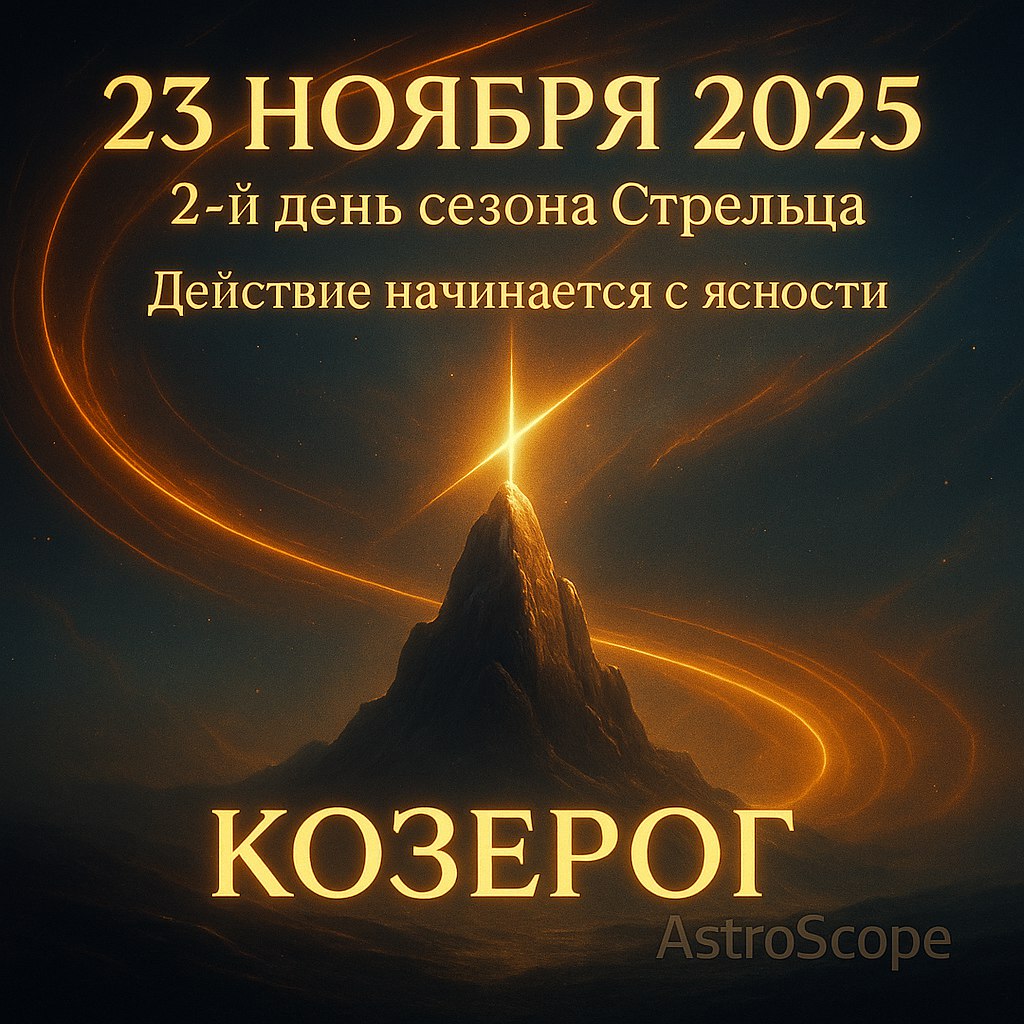 ♑ Козерог 23 ноября 2025 — ясность перед стартом