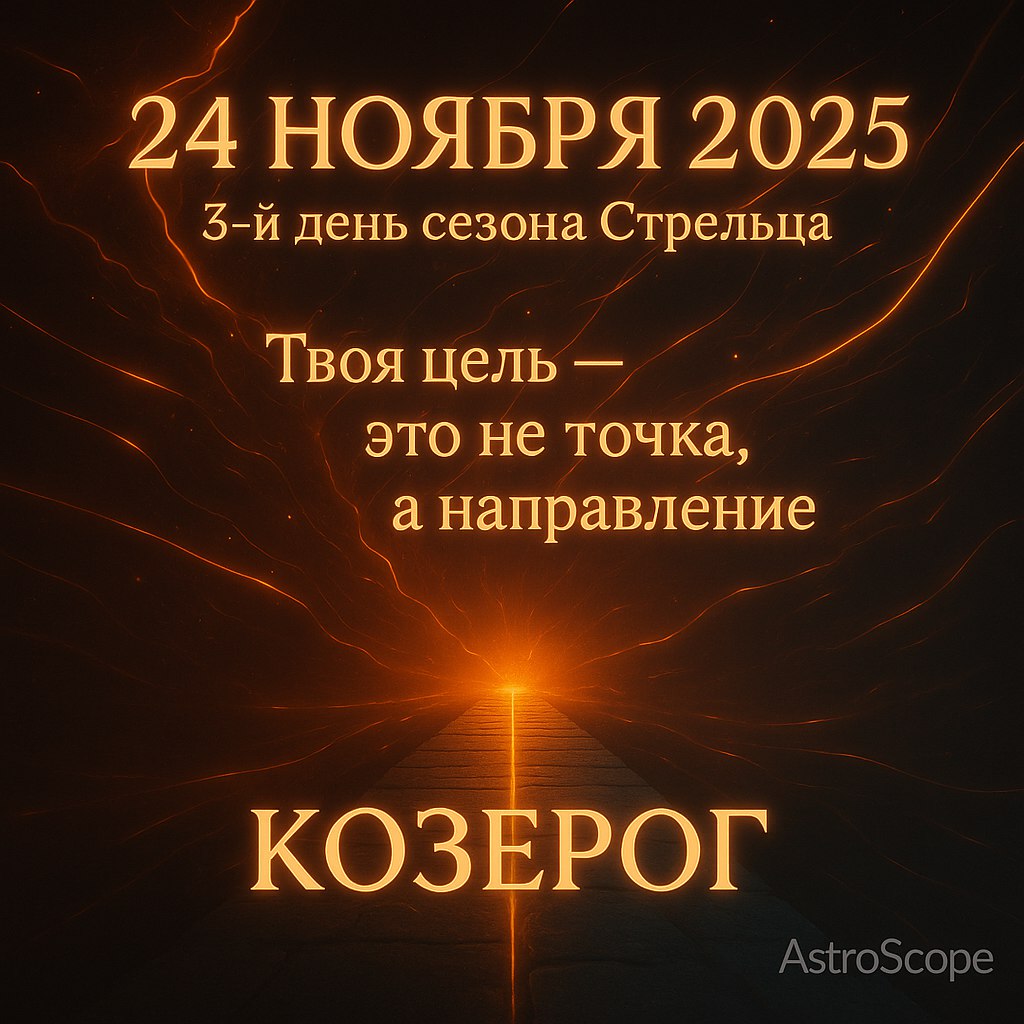 ♑ Козерог 24 ноября 2025 — время определить направление и удержать фокус