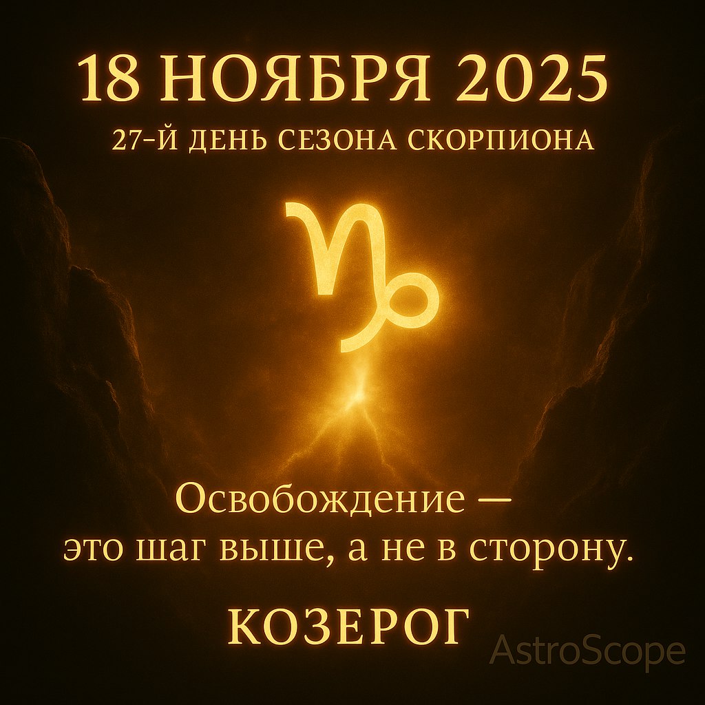 ♑ Козерог 18 ноября 2025 — Подъём начинается изнутри