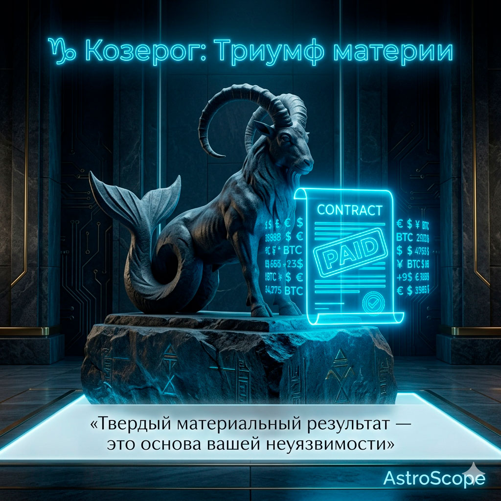 ♑ Козерог, энергия 24 апреля: Триумф материи