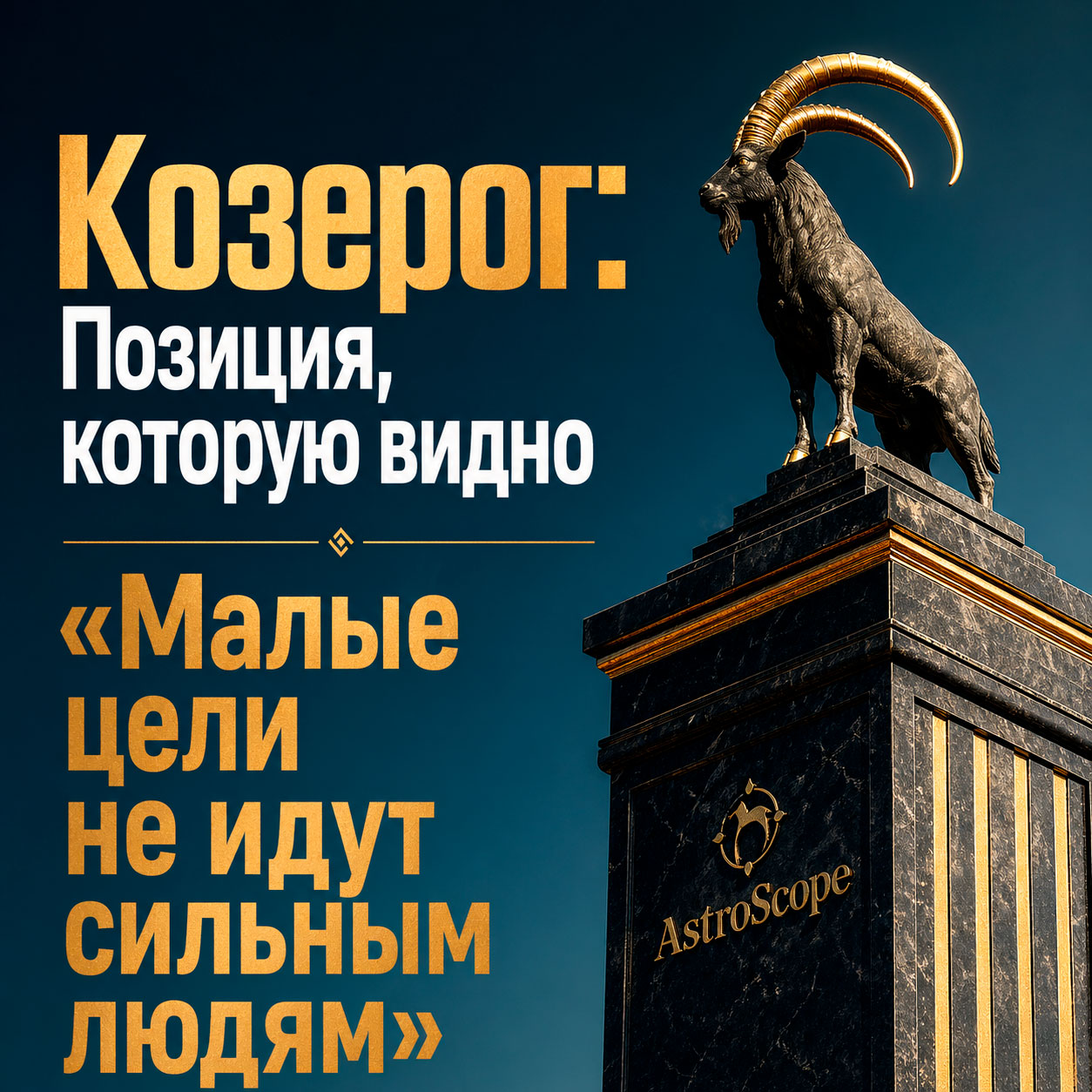 ♑ Козерог, энергия 30 апреля: Позиция, которую видно
