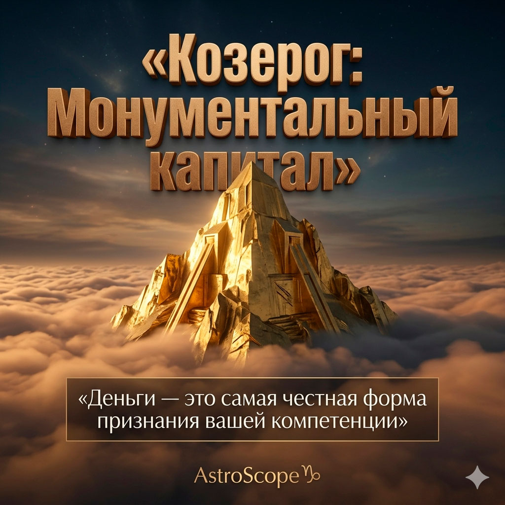 ♑ Козерог, энергия 10 мая: Монументальный капитал