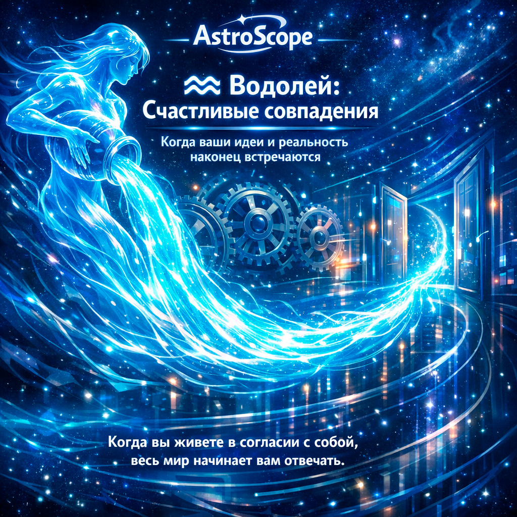 ♒ Водолей: День счастливых совпадений Когда ваши идеи и реальность наконец встречаются