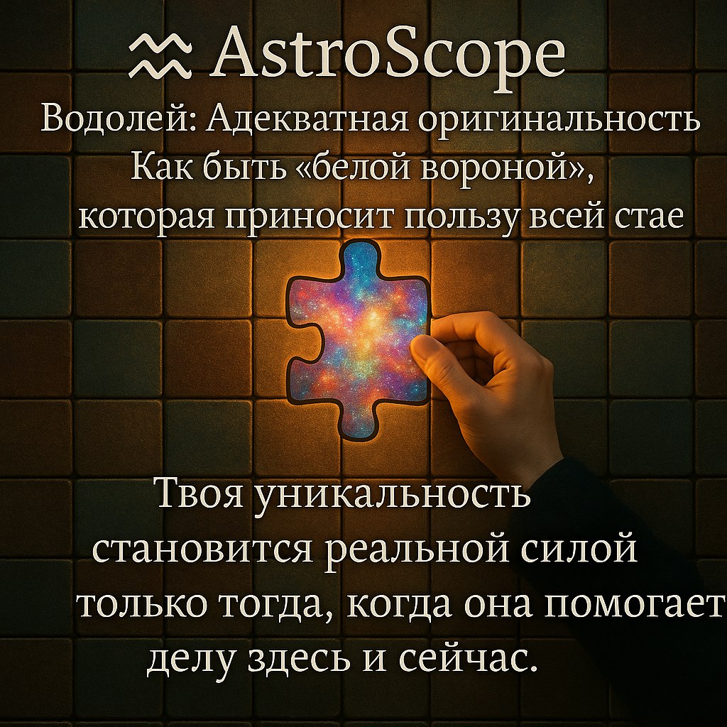 ♒️ Водолей: 28 января — день адекватной оригинальности Как быть «белой вороной», которая приносит пользу всей стае