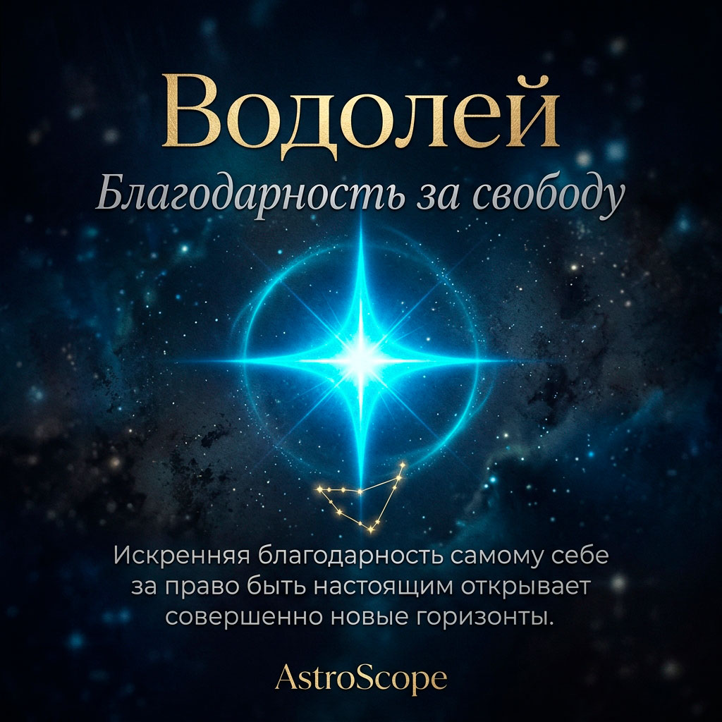 ♒ Водолей, энергия 10 июля: Благодарность за свободу быть непохожим на других