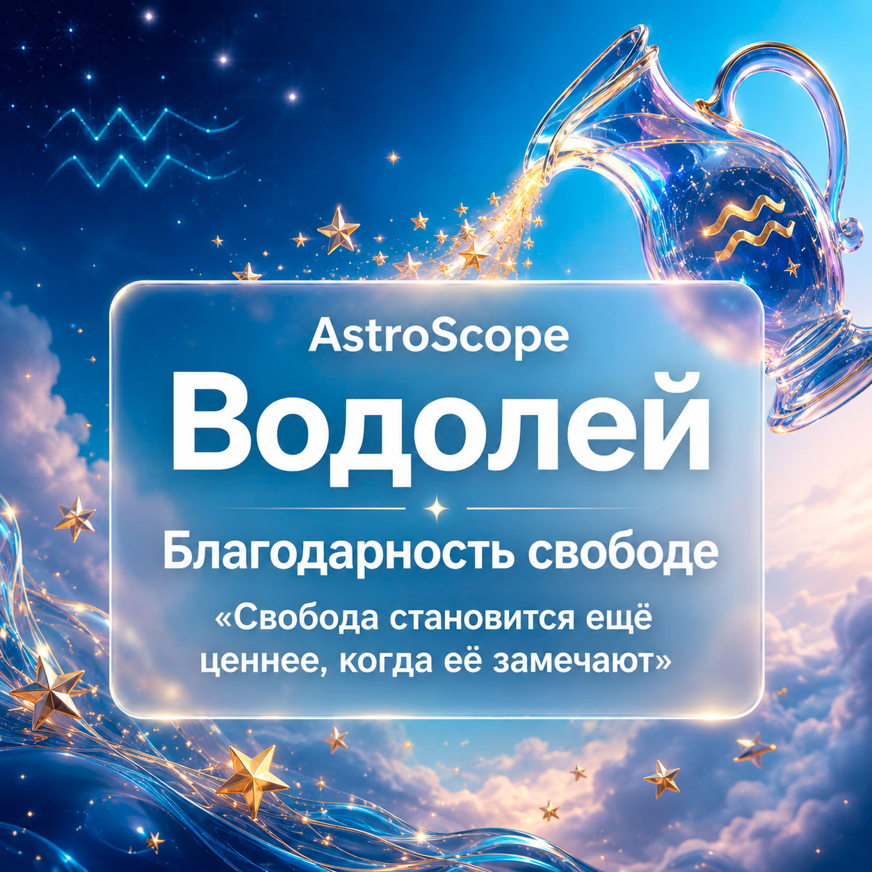 ♒ Водолей, энергия 20 июля: Благодарность свободе