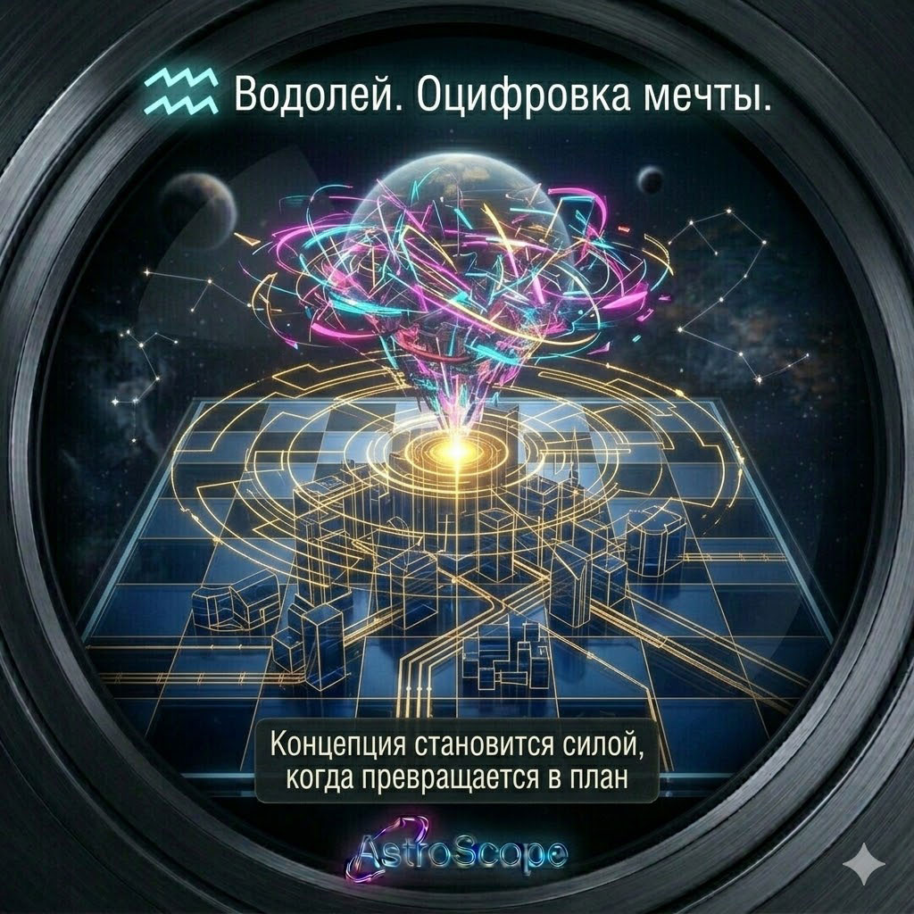 Гороскоп Водолей · 5 марта · Концепция становится силой, когда превращается в план